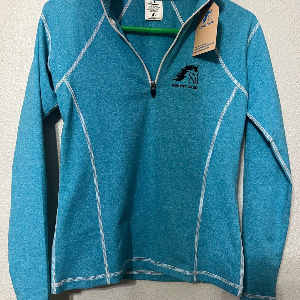 Equestrian Gear Blue Quarter-Zip Pullover
